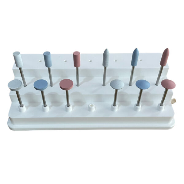 Set of 12 Miniature Mounted Silicone Polishers for Metals, Ceramics and Plastics