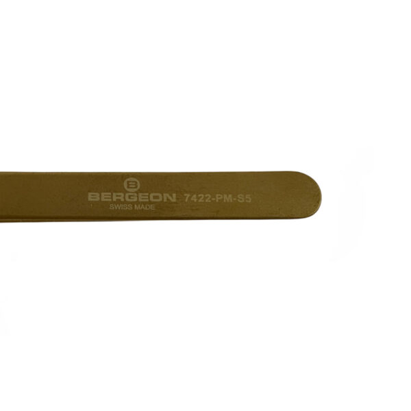 Bergeon 7422-PM-S5 Tweezers – Type S5, Thin Brass, 100% Nonmagnetic - Image 3