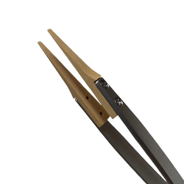 Boley Form F Grain Tongs with Wooden Tips Tweezer – Precision Tool for Delicate Components - Image 2