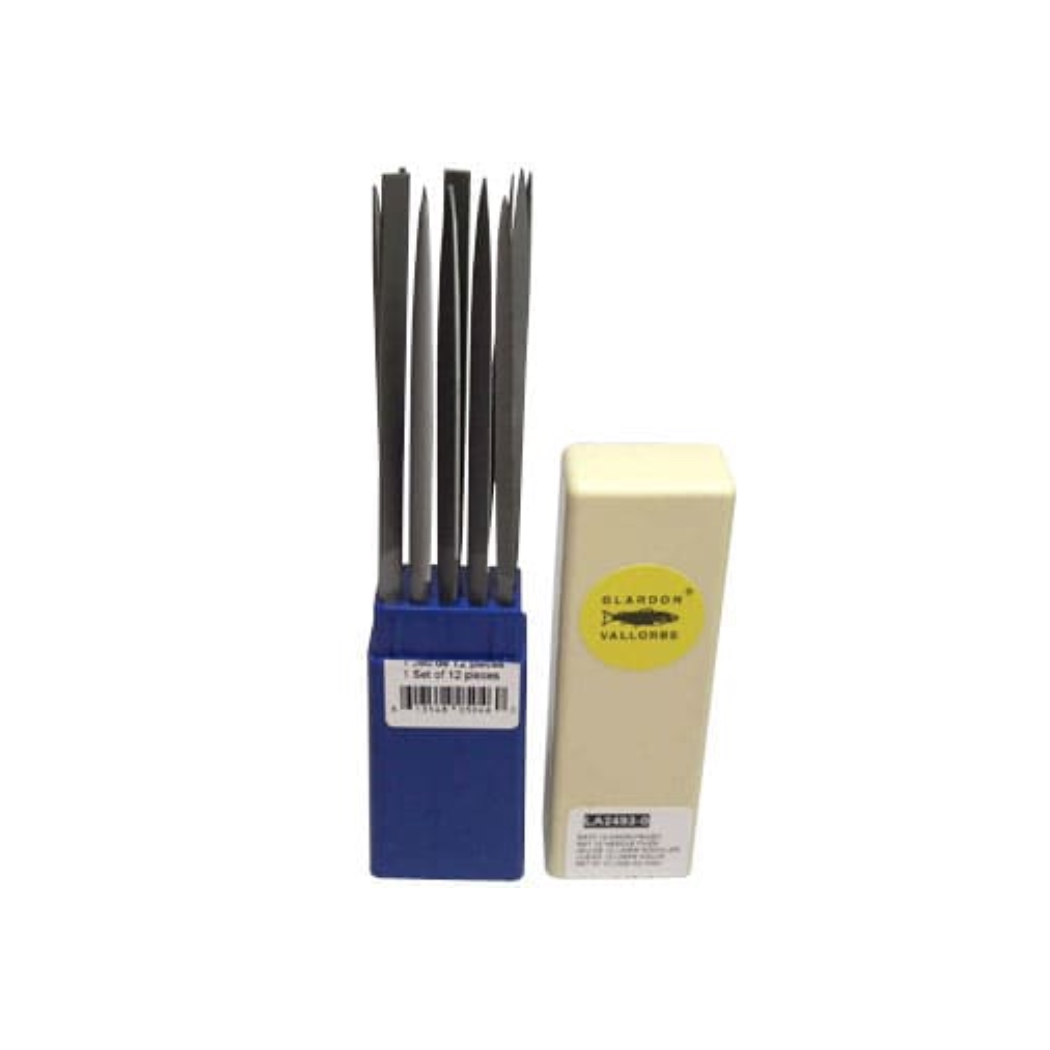 Glardon Vallorbe LA2493-2 Precision Needle File Set of 12 (160mm) - Image 2