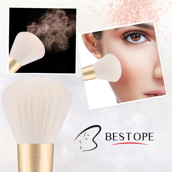 Makeup Brushes with Shiny Case Mermaid BESTOPE 10 Pcs - Image 3