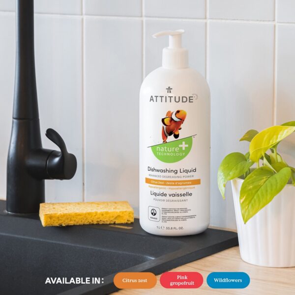 Washing Up Liquid, Wildflowers, ATTITUDE - Image 2