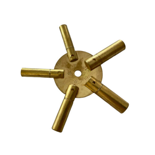 Universal Brass Clock Key – 5 Sizes (4-6-8-10-12)