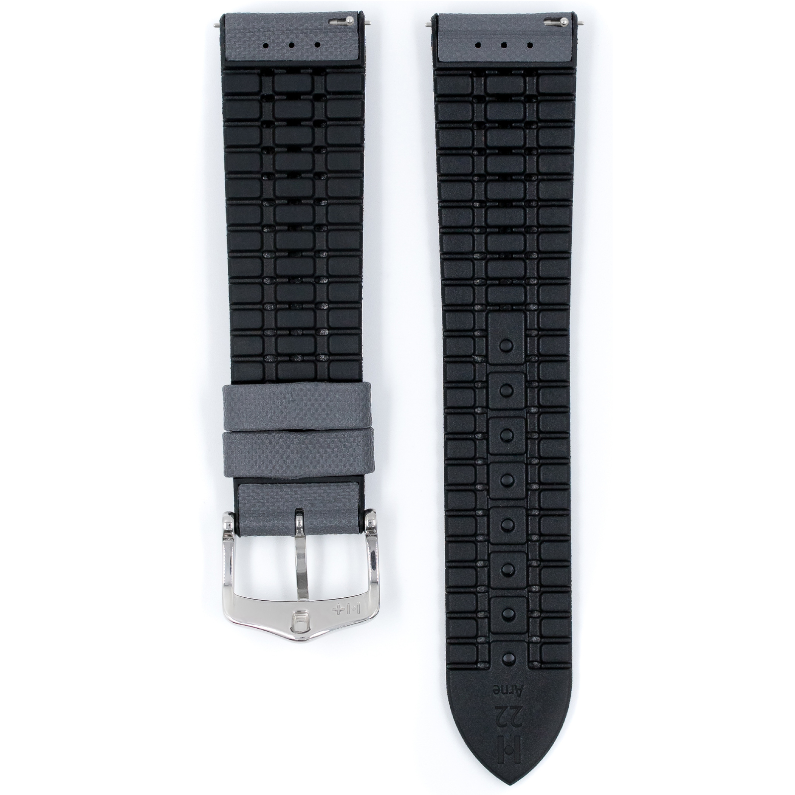Hirsch Arne Grey/Silver Watch Strap 20mm 0925094030-2-20 - Image 3