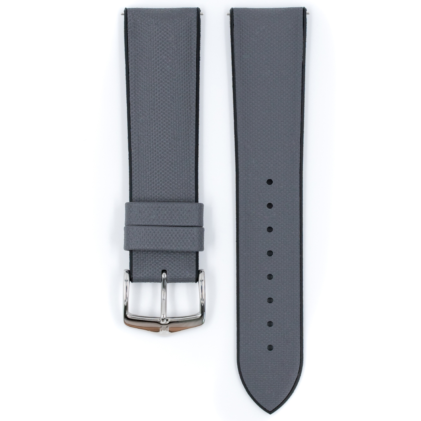 Hirsch Arne Grey/Silver Watch Strap 20mm 0925094030-2-20 - Image 2