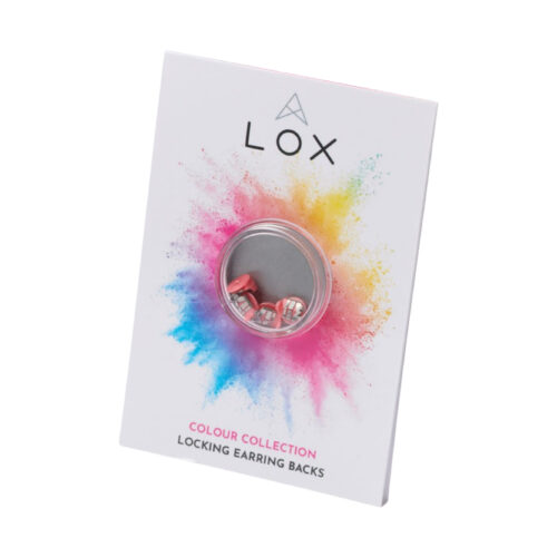 LOX Classic Locking Earring Backs – Pink Colour