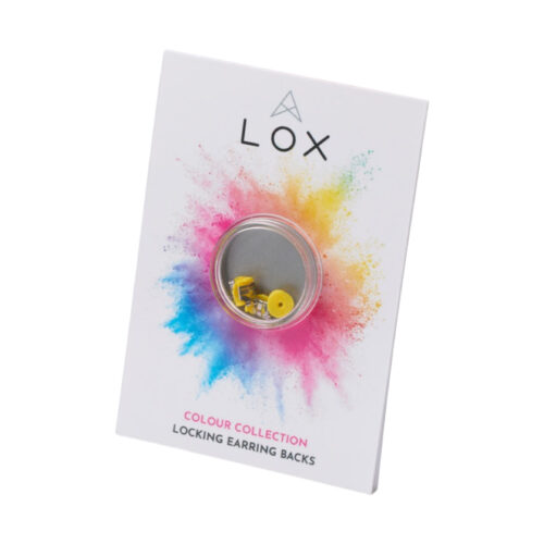 LOX Classic Locking Earring Backs - Yellow Colour