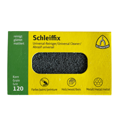 Klingspor Schleiffix Universal Cleaning Block Abrasive for Metals, Medium 120