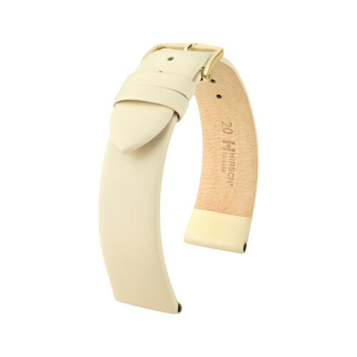 Hirsch Beige Calf Leather Watch Strap Toronto M 18 mm 03702190-1-18