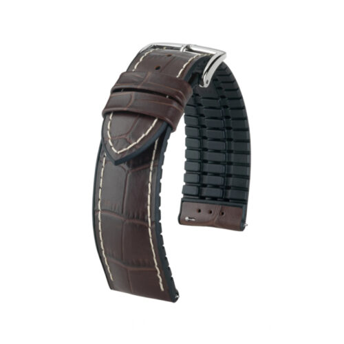 Hirsch George L Dark Brown Calf Leather Watch Strap 20mm 0925128010-2-20