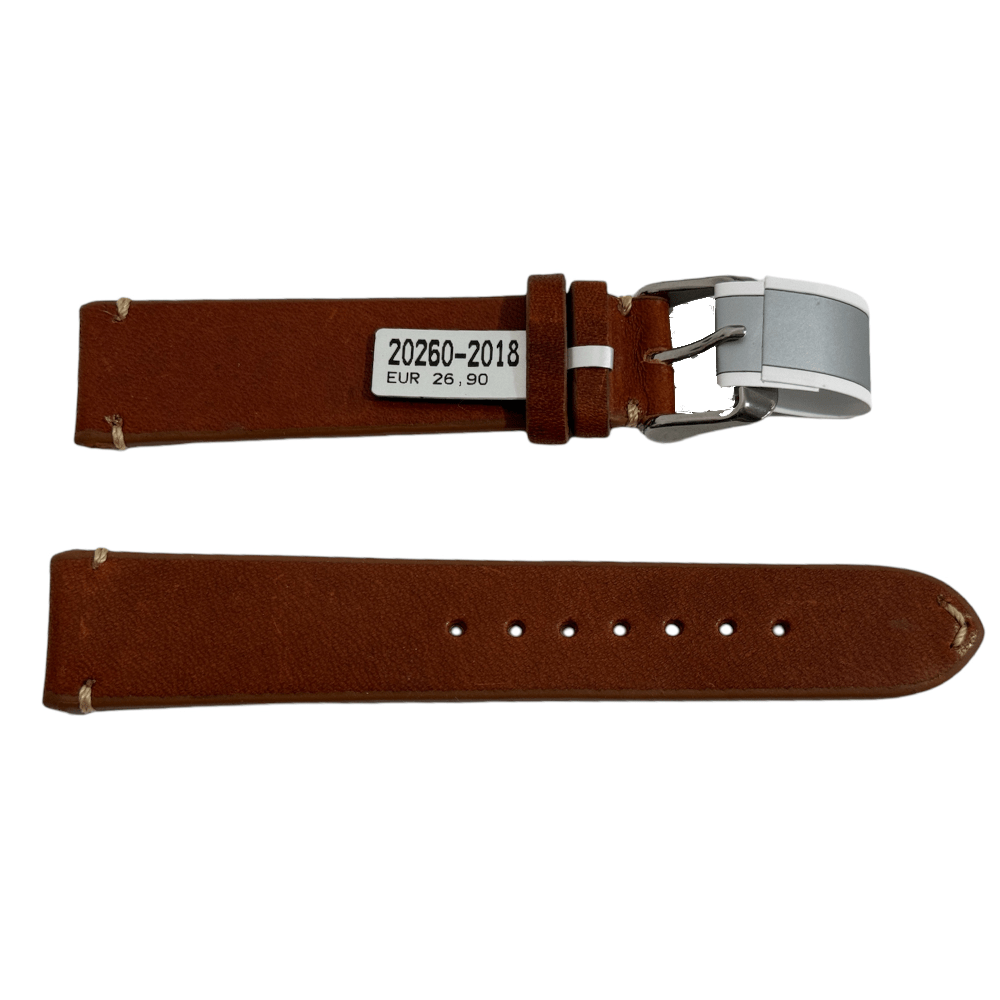 Mokka Reddish Brown Strap with Stitch 20 mm
