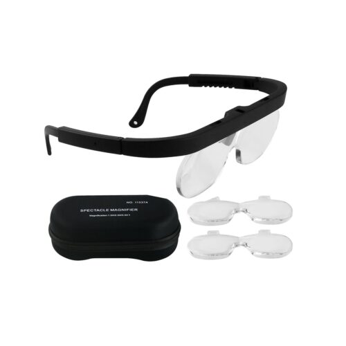 Eyeglasses with Interchangeable Lenses for Jewelers and Watchmakers (1.5x, 2.5x, 3.5x)