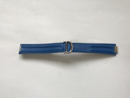 Cartier Blue Leather Strap with Clasp 18mm