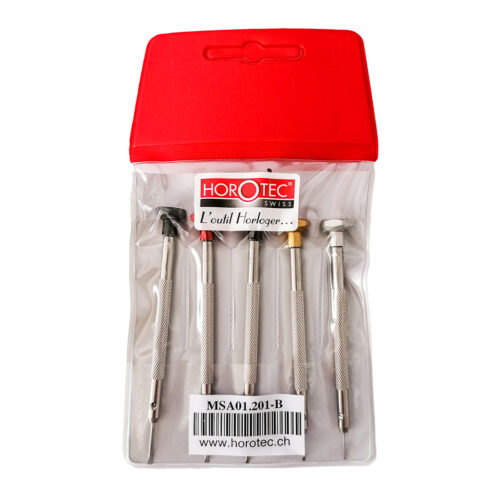 Horotec MSA 01.201-B Assortment of 5 Watchmaker Screwdrivers (0.60mm - 1.40mm)