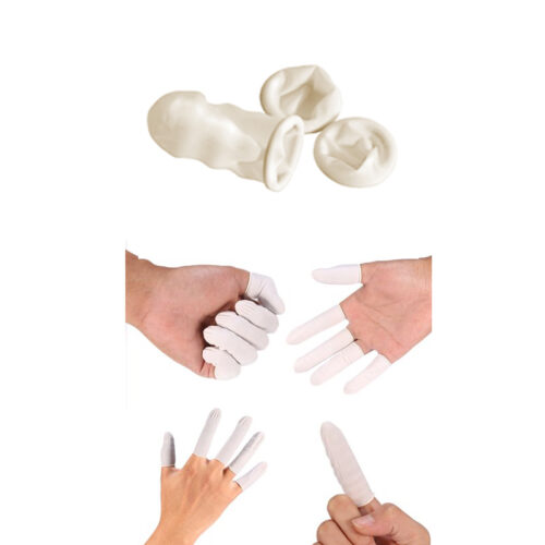 Natural Latex Rubber Finger Cots Watchmaker Size M 100 pcs