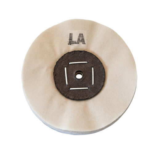 Merard Polishing Wheel for Pre-Polishing N° LA, with Natural Coloured Cotton, Ø100 mm, 32 Folds