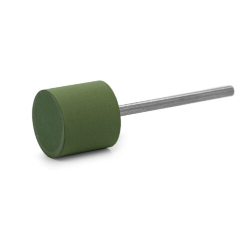 Gugita Polisher Eveflex Green Brush, Cylinder, Ø 14 x 12 mm, Very Soft, Fine Grain