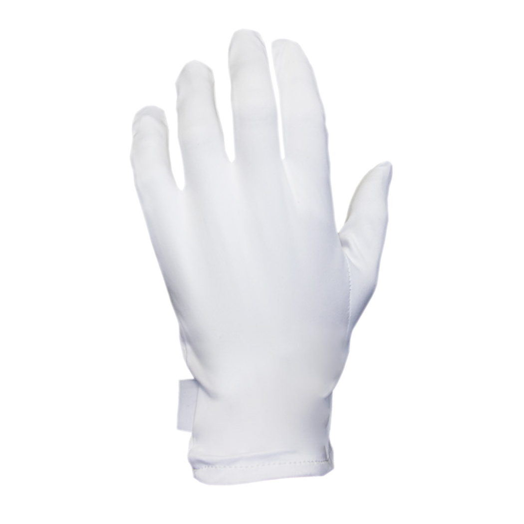 Heli Presentation Gloves, White, Size M, 1 Pair, Microfiber and Cotton - Image 2