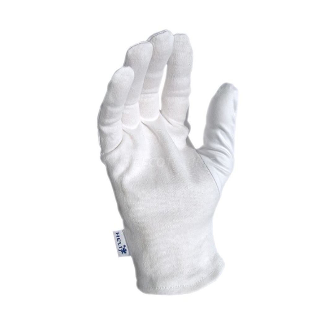 Heli Presentation Gloves, White, Size M, 1 Pair, Microfiber and Cotton