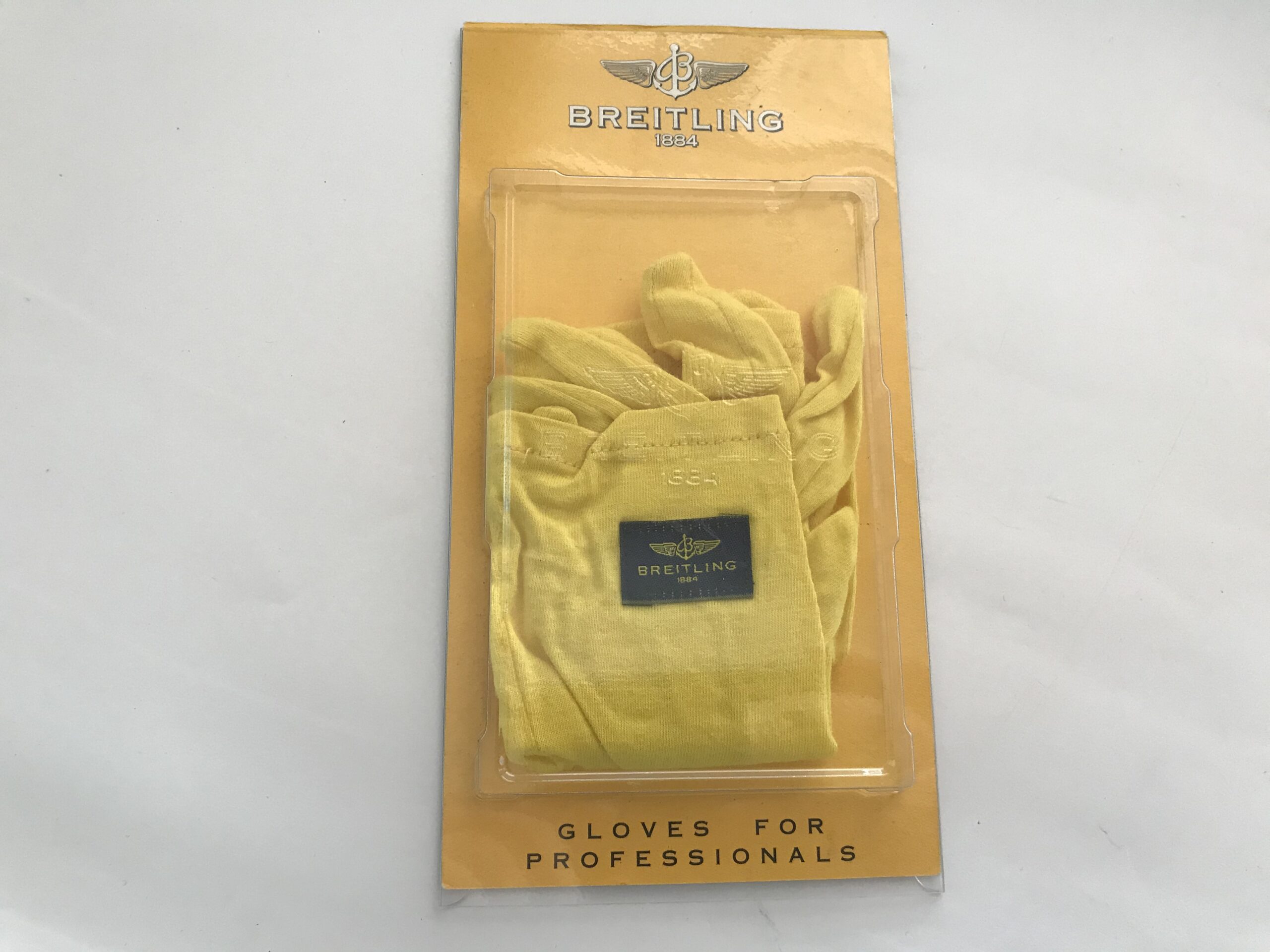 New Breitling yellow gloves universal size