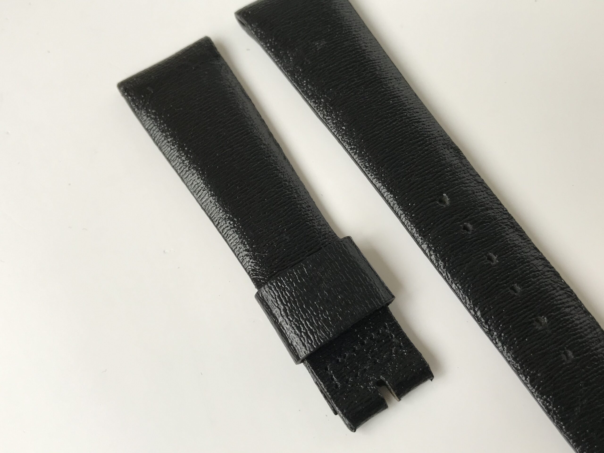 New Movado black leather strap for men watches 20mm - Image 2