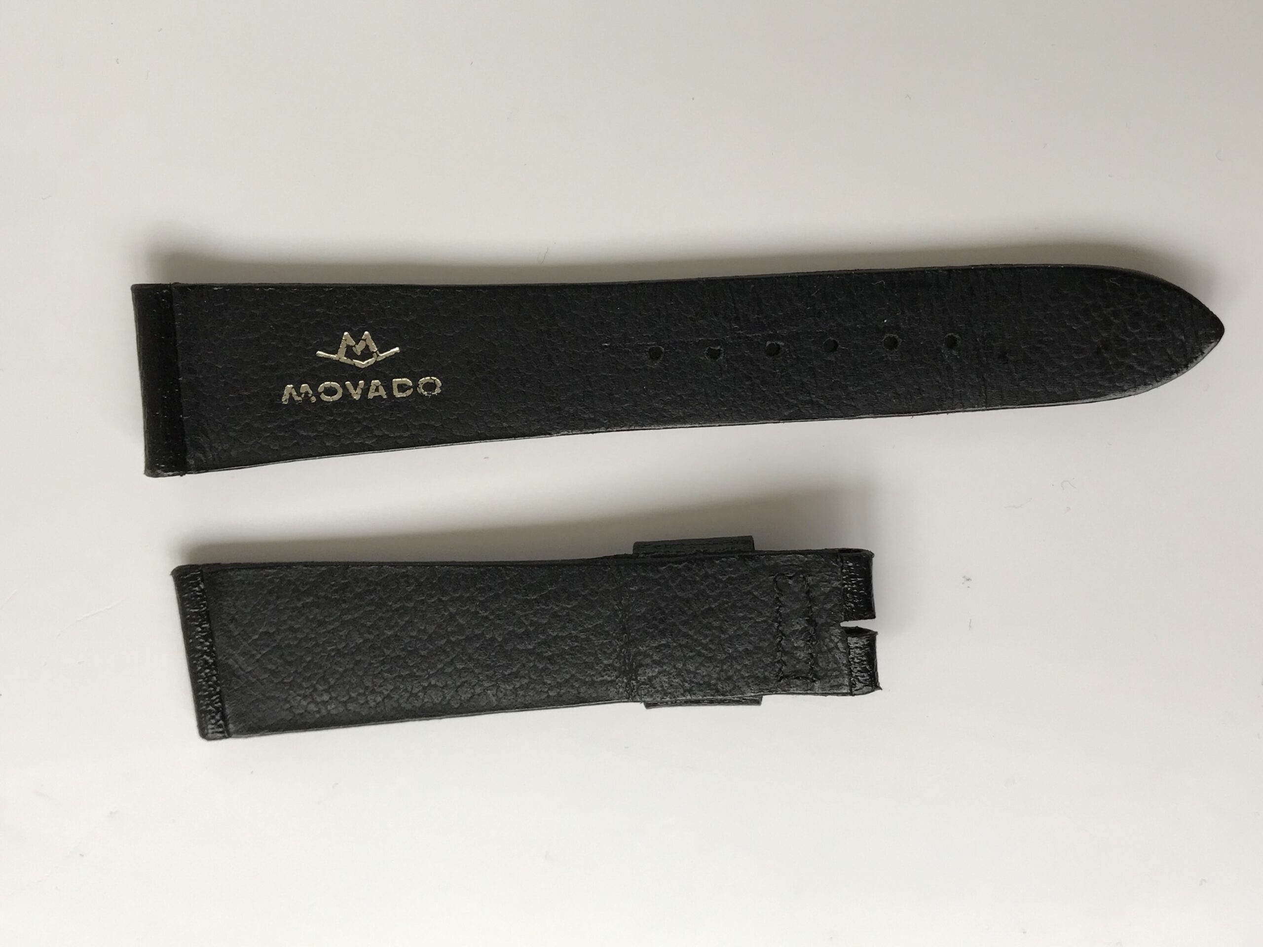 New Movado black leather strap for men watches 20mm - Image 4