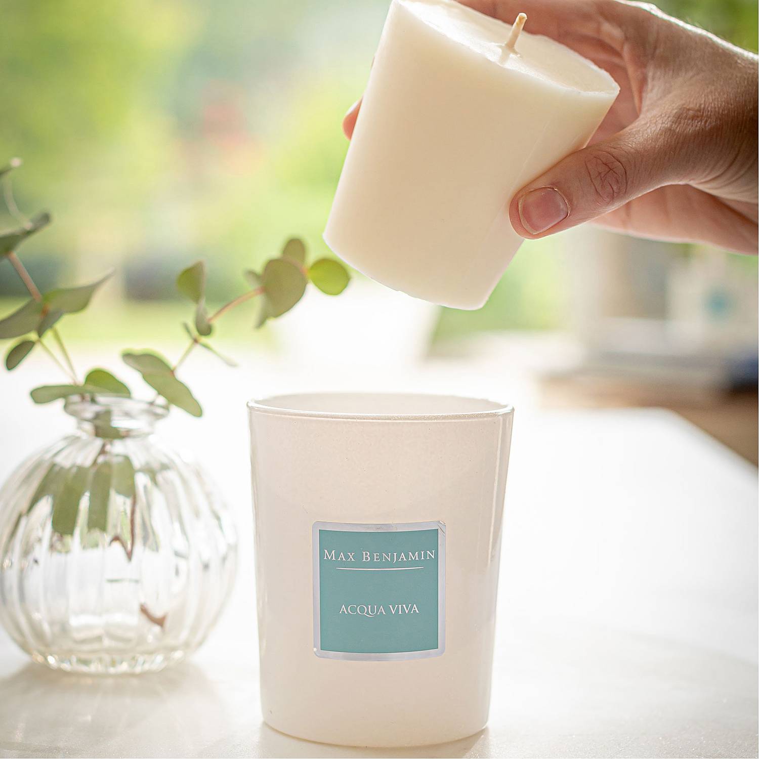 Acqua Viva Luxury Natural Candle Refill – Max Benjamin - Image 6