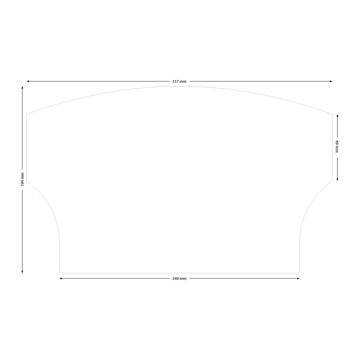 Antistatic workbench mat for bench, soft, curved shape, 317 x 194 mm, green - Image 2