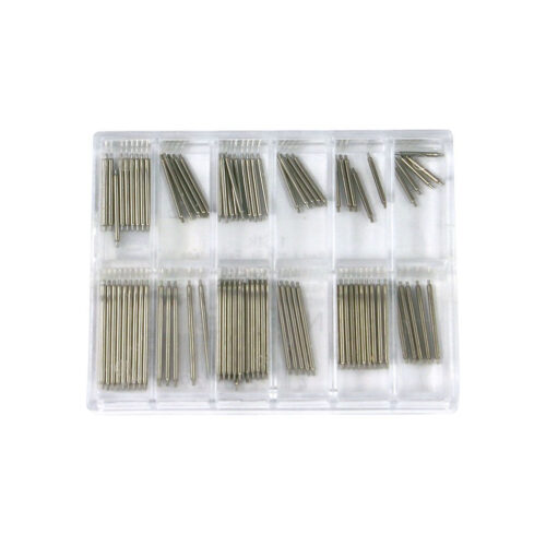 Assortment of spring bars, stainless steel, Ø 1 mm, length 8 - 20 mm, 100 pieces