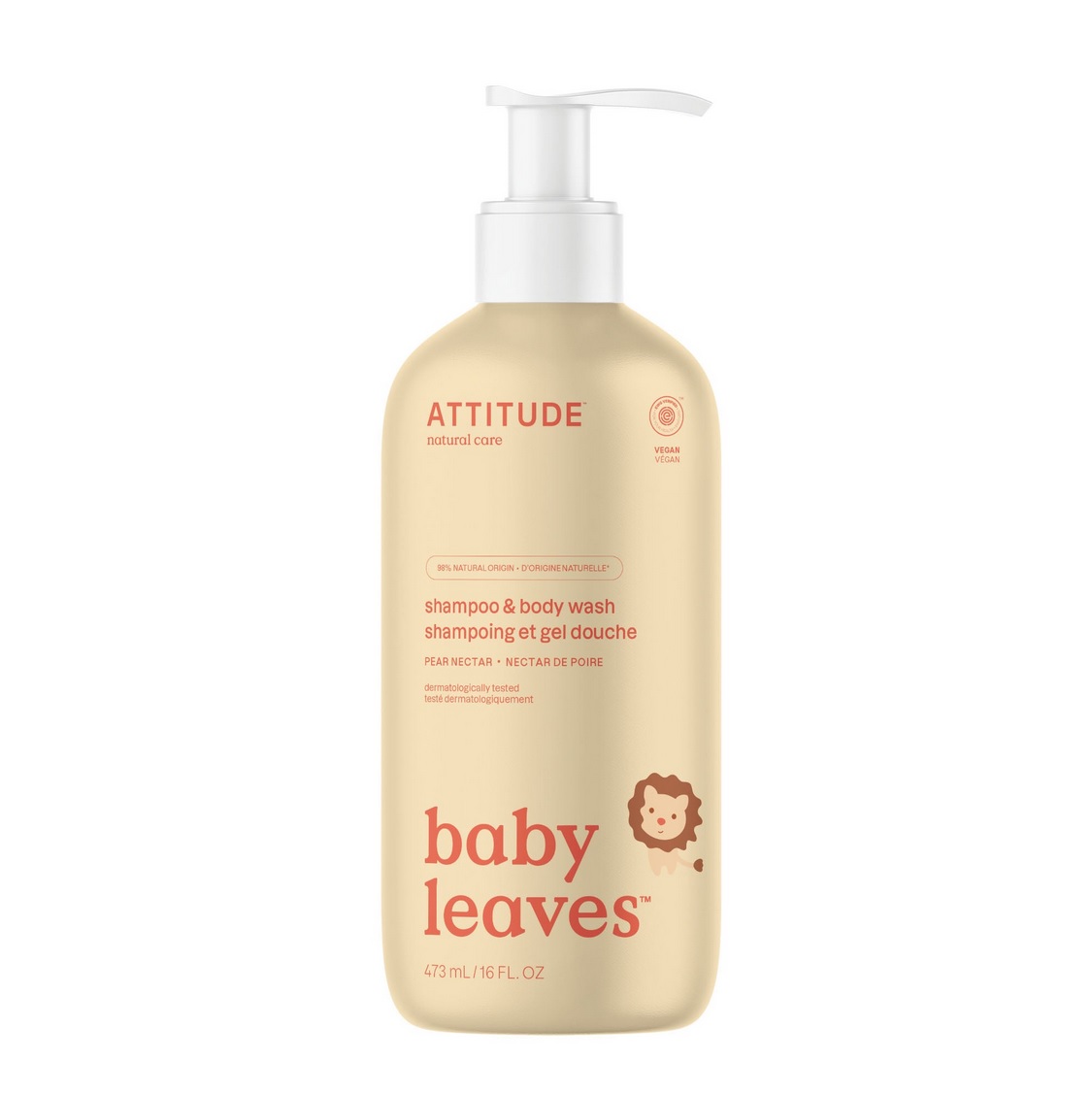 Baby Leaves 2-in-1 Shampoo & Body Wash – Pear Nectar, ATTITUDE