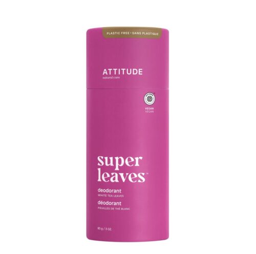 ATTITUDE Super Leaves, Plastic Free Deodorant, White Tea Leaves