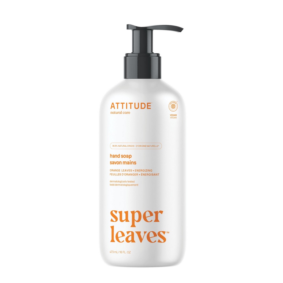 ATTITUDE Super Leaves Liquid Hand Soap, Orange Leaves