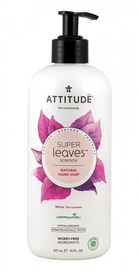 ATTITUDE Liquid Hand Soap, White Tea Leaves, Super Leaves