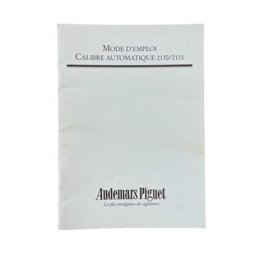 Audemars Piguet automatic 2130, 2131 instructions for use booklet