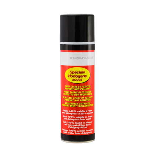 Bates Techno-Polissage Temporary Covering Lacquer for Watchmakers, 100% Water Soluble, 500 ml, Red, Resistant to CNC Oils