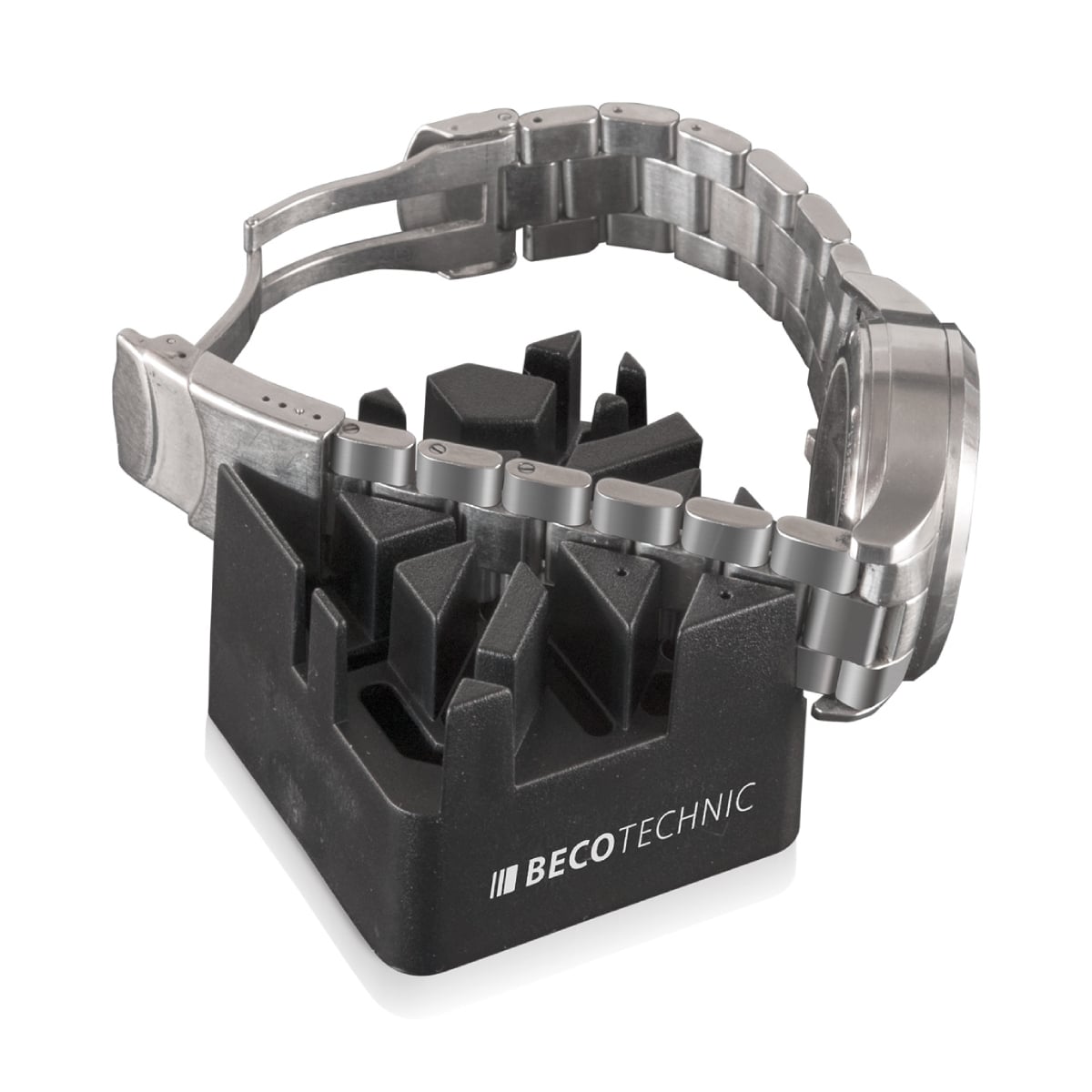 Beco black holder for watch bracelets and straps, high version with holes - Image 2