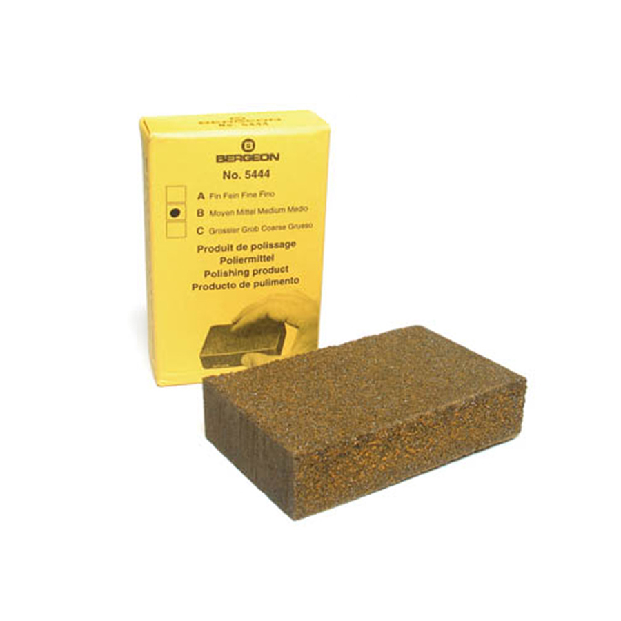 Bergeon 5444-B block of adhesive powder for polishing, unrusting, cleaning satin finish