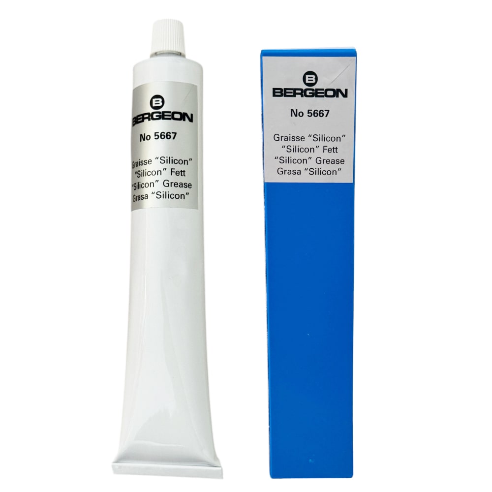 Bergeon 5667 silicone grease tube for watch gaskets and o-rings, 100 grams
