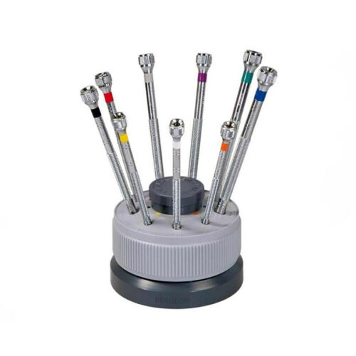 Bergeon 5970 set of 9 screwdrivers on a rotating stand Ø 0,5 - 2,5 mm