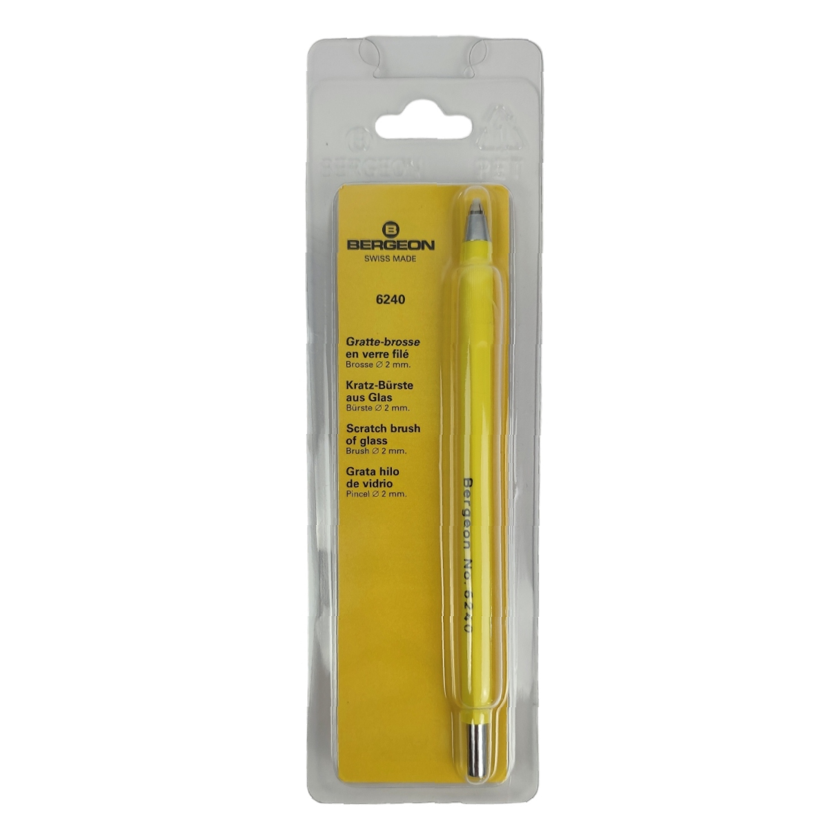 Bergeon 6240 scratch brush fiberglass pencil 2 mm - Image 2