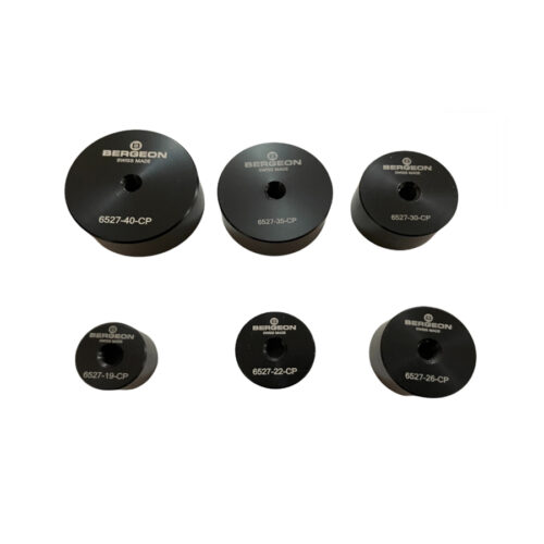 Bergeon 6527-6CP glass fitting dies for domed mineral watch glasses Ø19-40mm