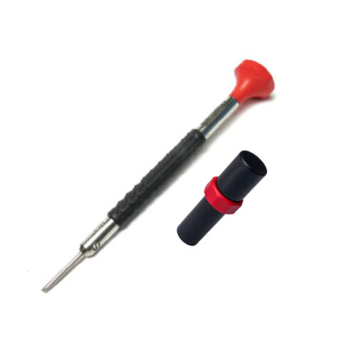 Bergeon 6899-AT-120 Ergonomic Watchmaker Screwdriver – 1.20mm Red with Spare Blades