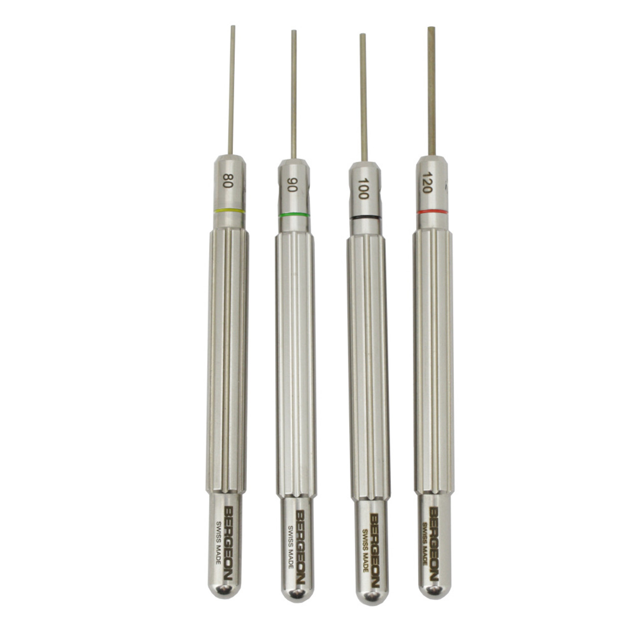 Bergeon 16988-P04 watch band/strap pin punch tool kit 4 piece set in pouch - Image 2