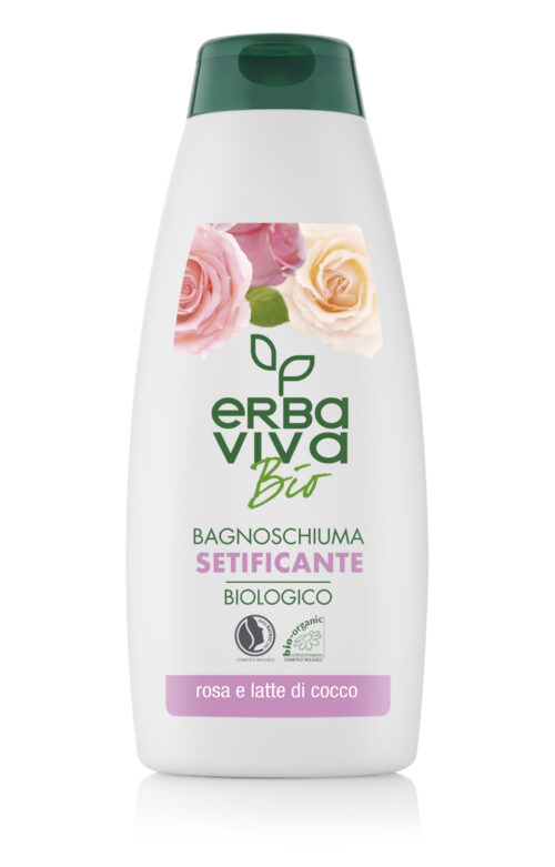 Hydrating Shower Gel with Rose and Coconut Milk Erba Viva Bio 500 ml