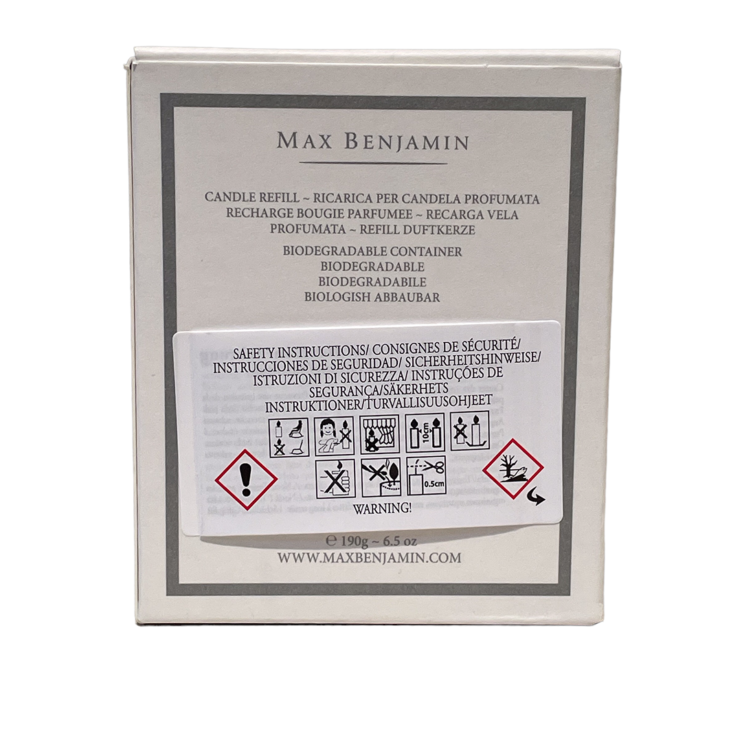Blue Azure Luxury Natural Candle Refill – Max Benjamin - Image 2