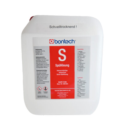 Bontech S rinsing solution for dismantled watches and clocks, apparatuses, technical appliances and movements 5 litres
