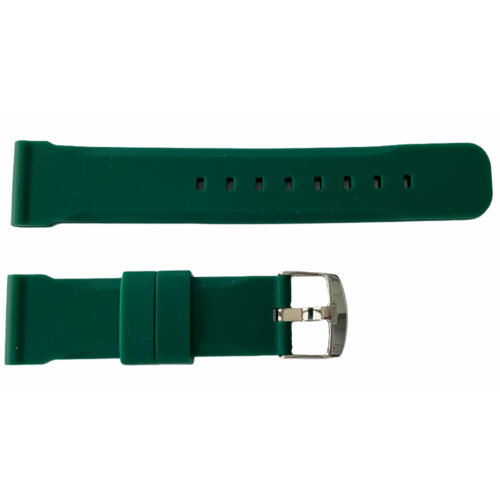 Buzzufy silicone green chrono watch strap 20mm