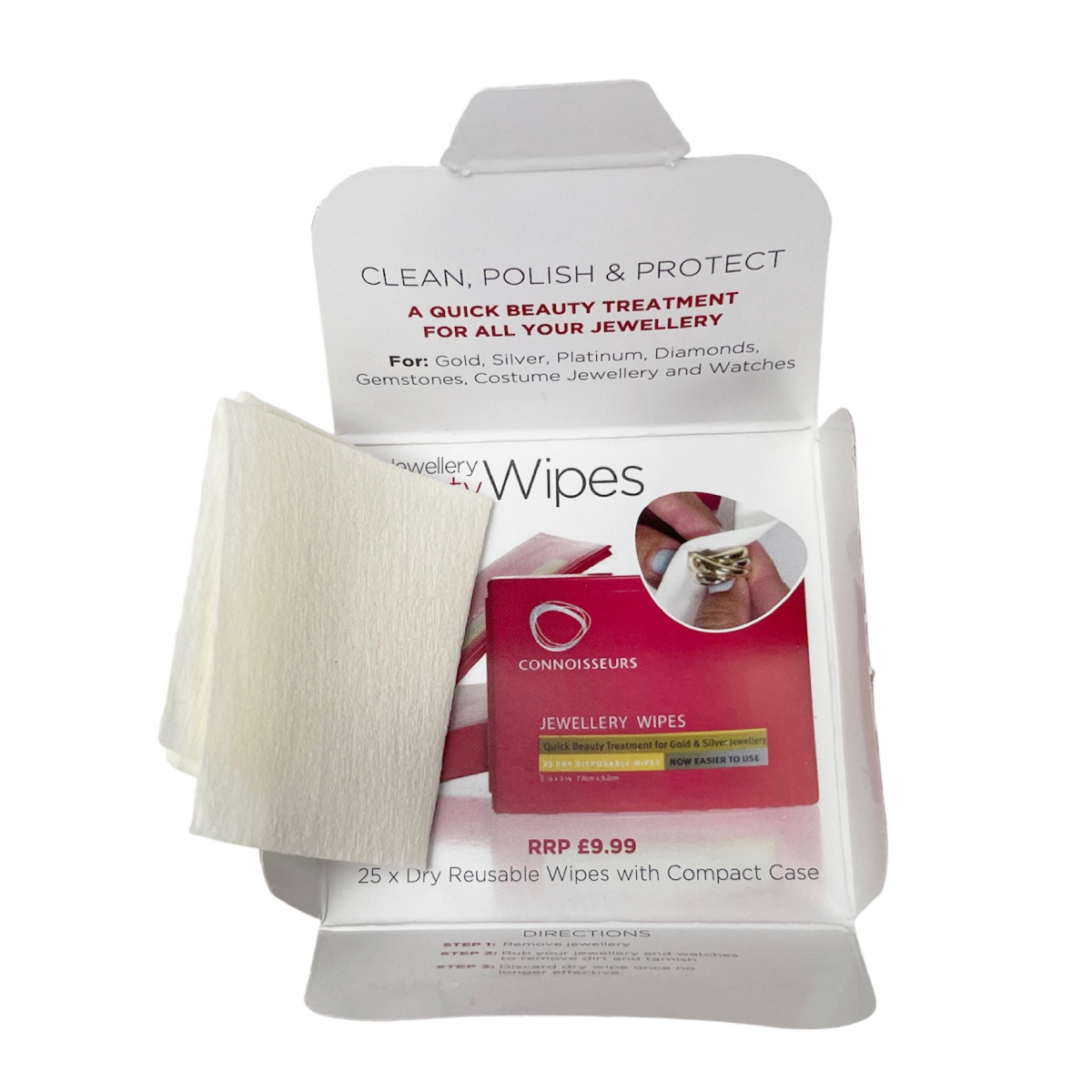 Connoisseurs Jewelry Dry Disposable Wipe for gold and silver - Image 3