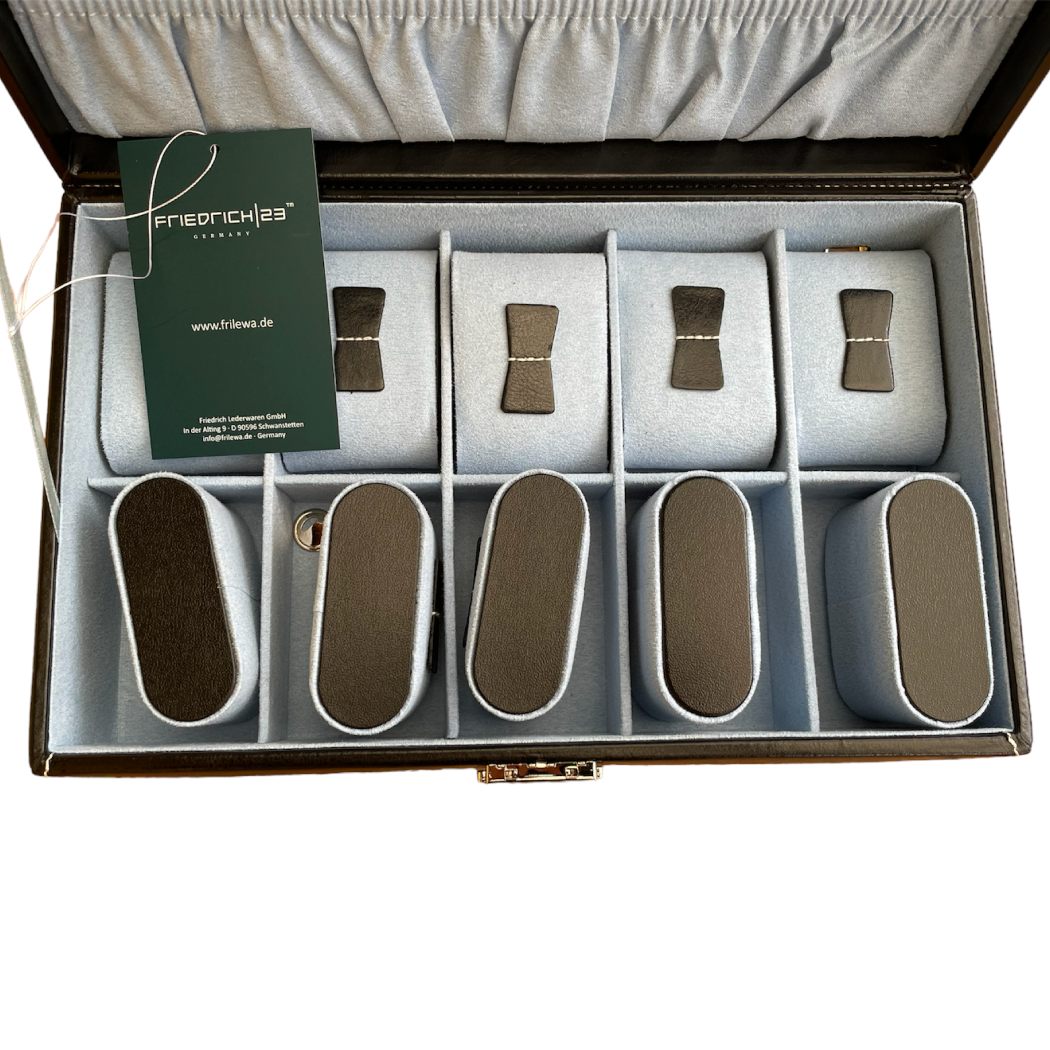 Friedrich 23 leather watch box black for 10 watches - Image 4