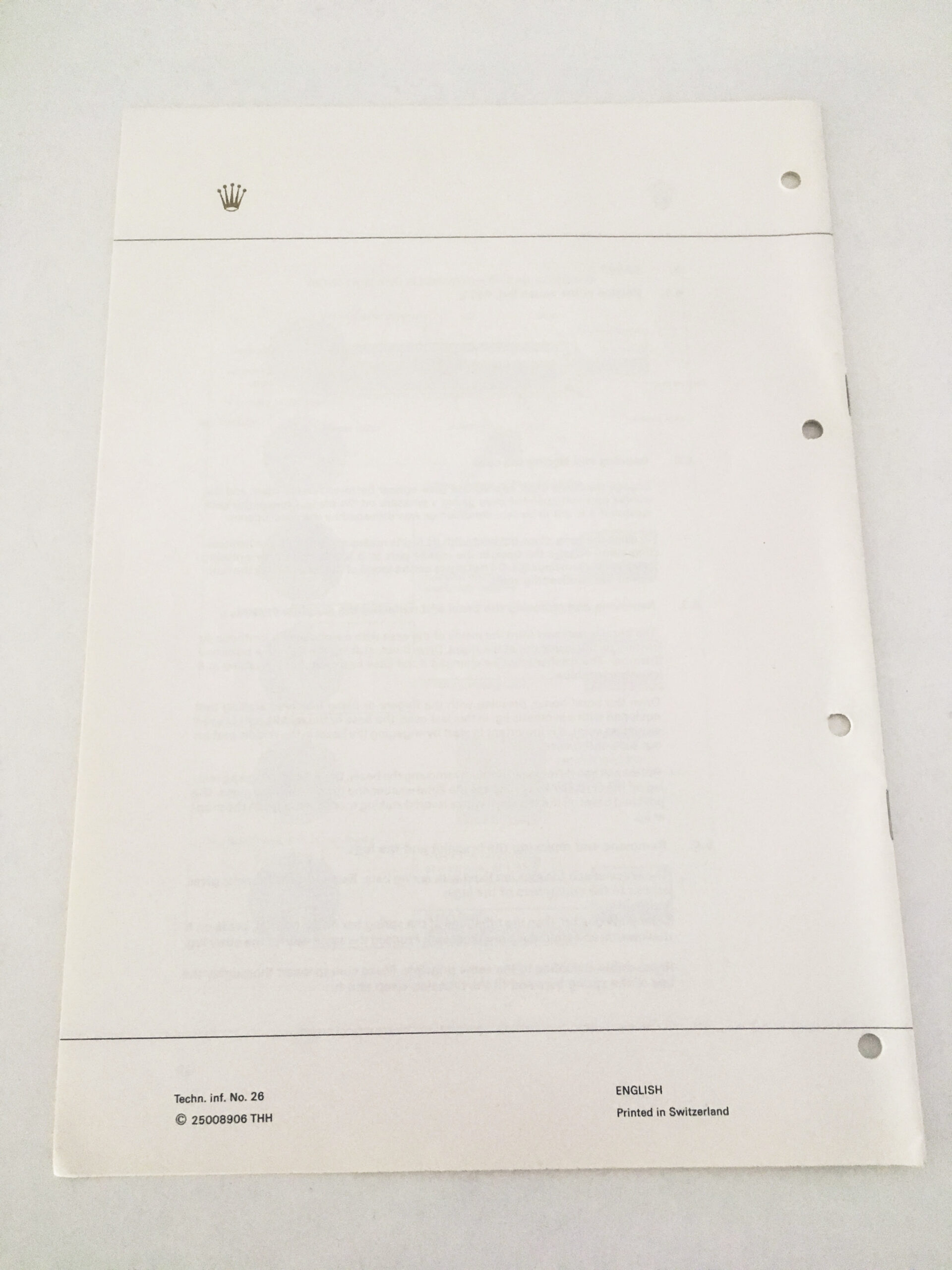 Genuine Rolex Quartz caliber 6620 Technical Infomation Service Catalog - Image 3